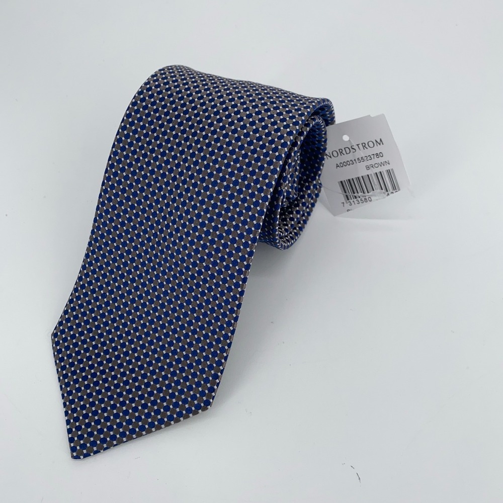 Eton Tie Mens One Size Multi Polka Dot Silk Classic Luxury Necktie England‎ Made